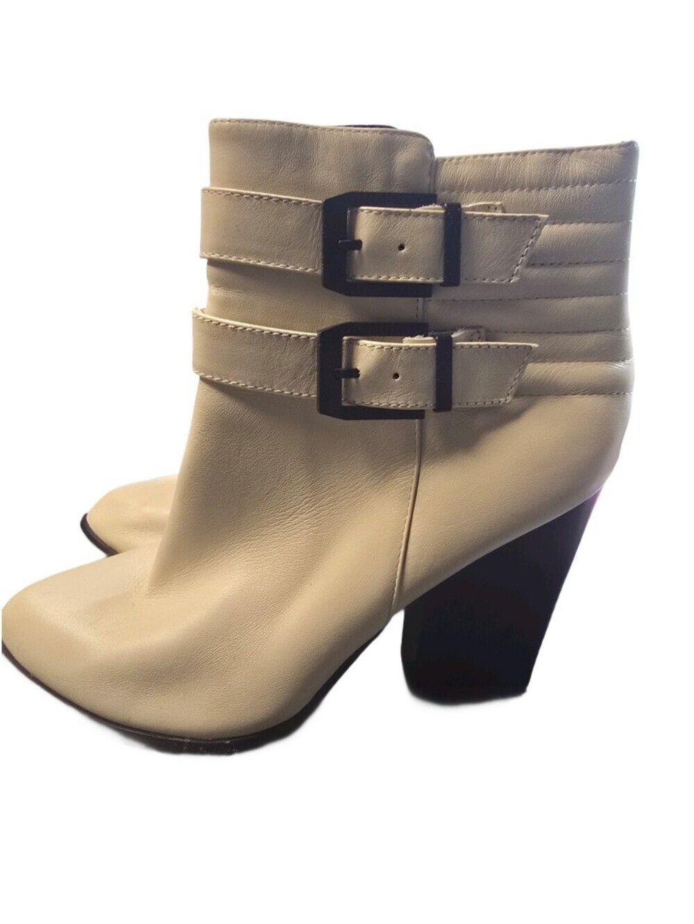 Report Signature Women’s Cream Trevor Ankle Boots with Buckle Straps Sz. 8.5